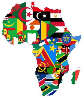 Africa Flag Map