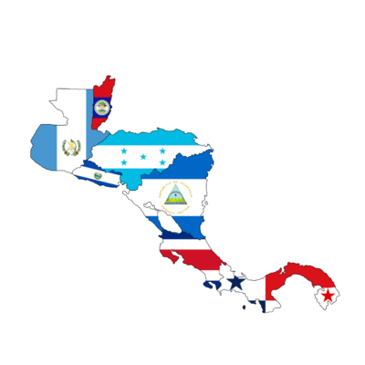Flag Map of Central America (with Honduras flag change)