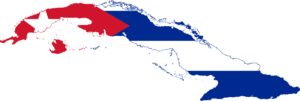 Flag-map of Cuba