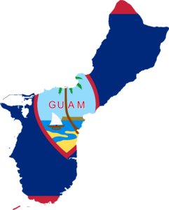 Flag map of Guam