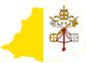 Flag map of Vatican City