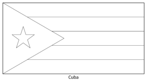 Flag of Cuba (colouring page)