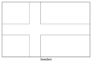 Flag of Sweden (colouring page)